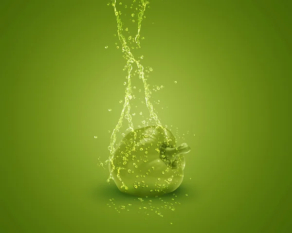 Świeże zielone papryki — Zdjęcie stockowe