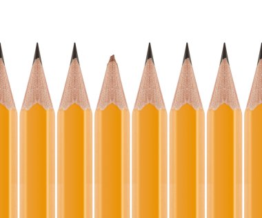 Broken pencil and sharp pencils clipart