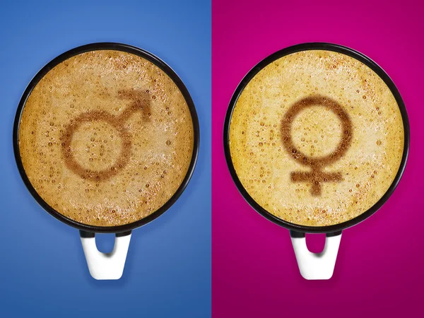Duas xícaras de cappuccino — Fotografia de Stock