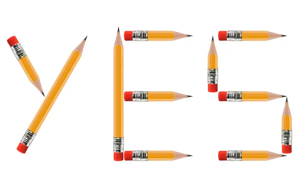 Sì matite corte — Foto Stock