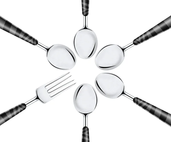 Forchetta e set di cucchiai — Foto Stock