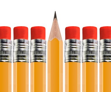 Sharpened pencil out of Row clipart