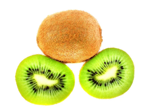 Kiwi frugt på hvid baggrund - Stock-foto