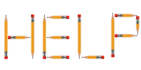 Допомогти короткий олівці — стокове фото