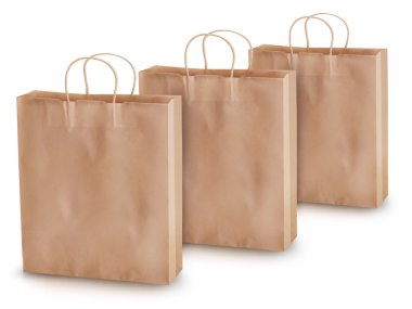 Paper shopping bag clipart