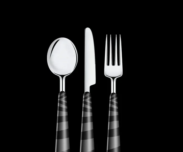Cucchiaio e coltello a forchetta — Foto Stock