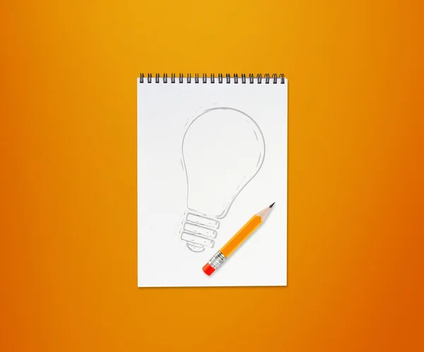 Penna med stor idé — Stockfoto