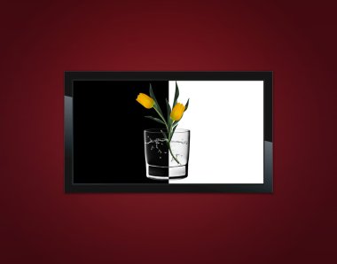 Black LCD tv clipart