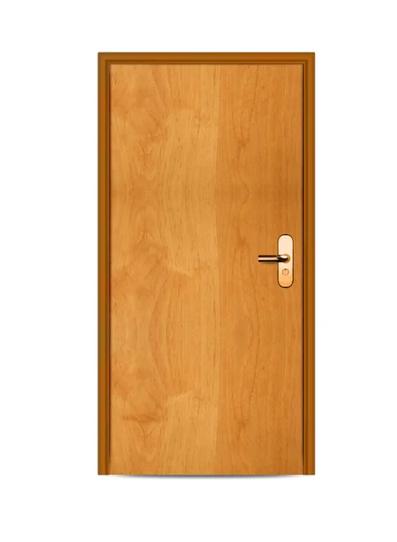 Drewniane drzwi mieszkania — Zdjęcie stockowe