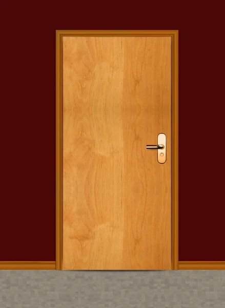 Apartamento puerta de madera — Foto de Stock