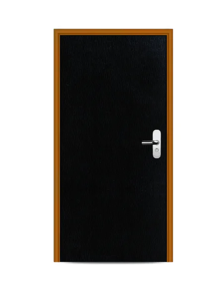 Dřevěné dveře bytu — Stock fotografie