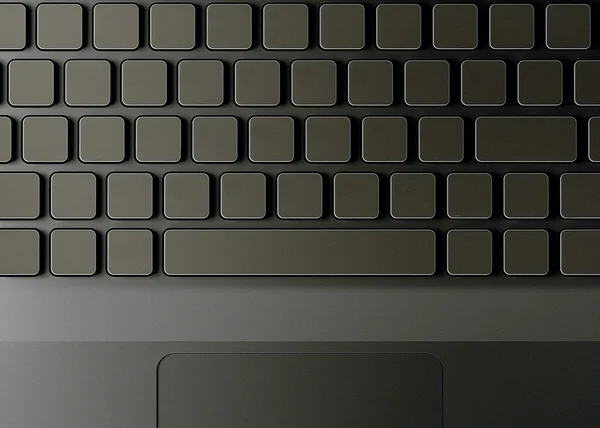 Keyboard with blank buttons — Stock Photo, Image