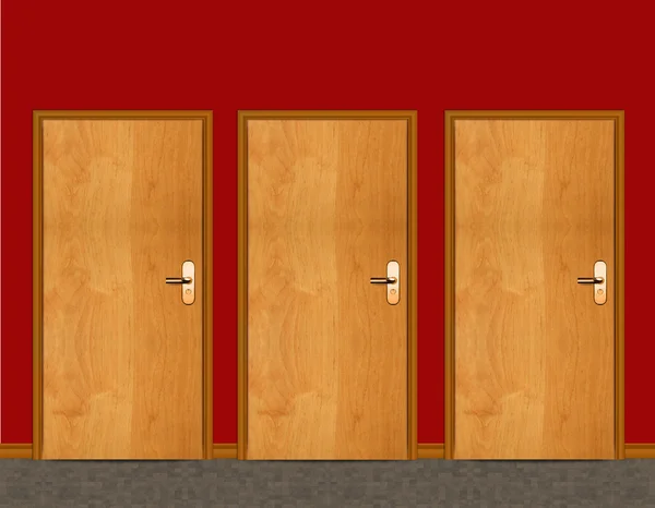 Appartamento porta di legno — Foto Stock