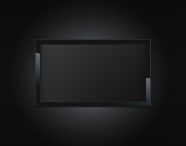 Black LCD tv clipart