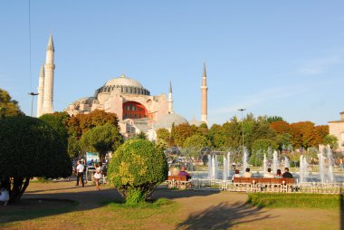 istanbul'da santa sofia bir görünümü