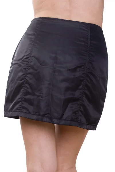 Černá mini sukně — Stock fotografie
