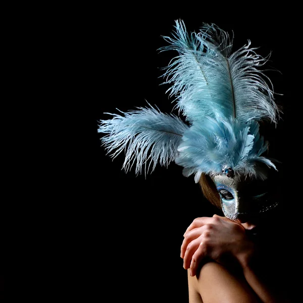 Сексуальна і ізольована маска карнавалу — стокове фото