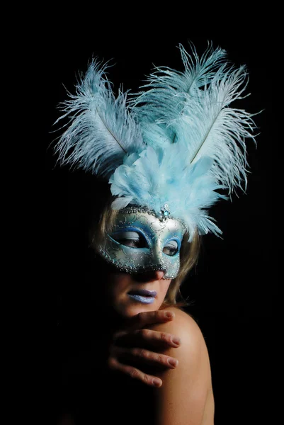 Sexy a izolované karnevalovou masku — Stock fotografie