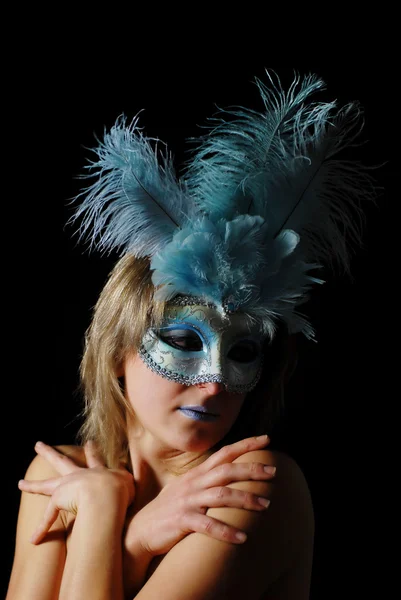 Máscara de carnaval sexy e isolada — Fotografia de Stock
