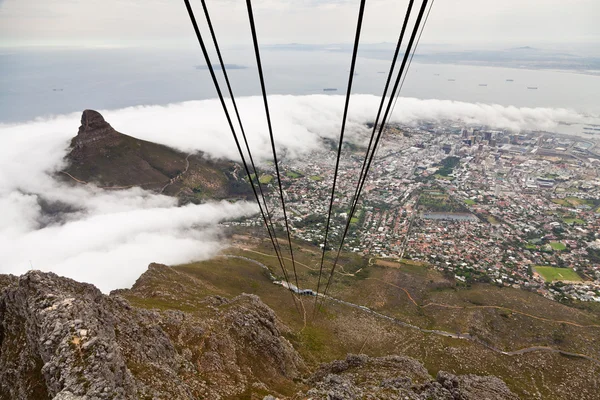 Visa från Taffelberget på Kapstaden — Stockfoto