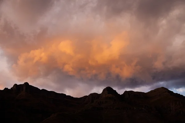 stock image Mountain valley lit by evening sun