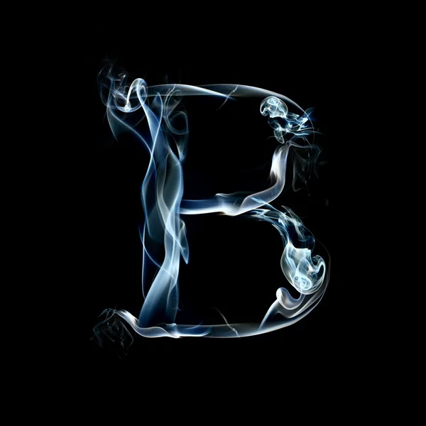 Uma letra de um alfabeto fumegante — Fotografia de Stock
