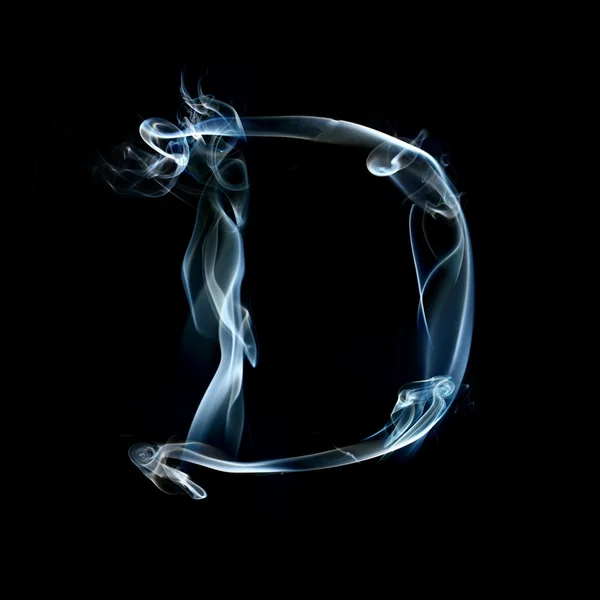 Uma letra de um alfabeto fumegante — Fotografia de Stock