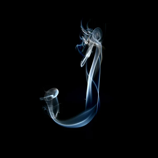 연기가 자욱한 알파벳 한 문자 — 스톡 사진