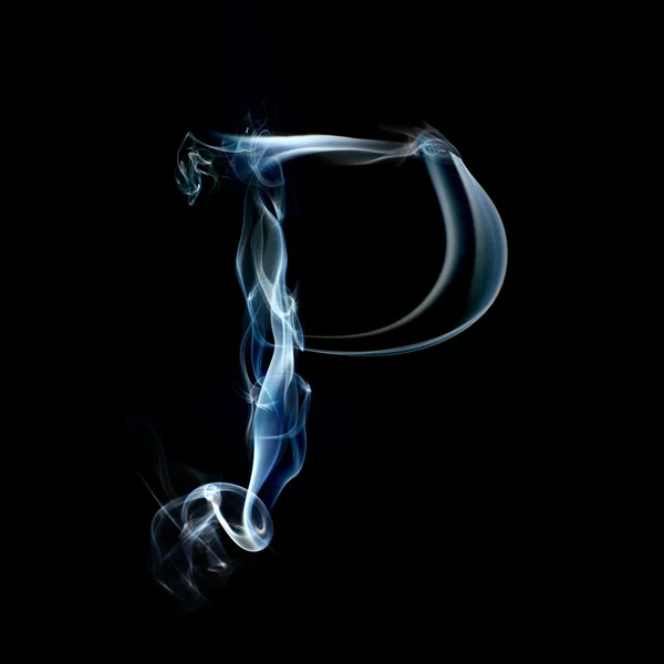 排放黑烟的字母表中的一个字母 — 图库照片