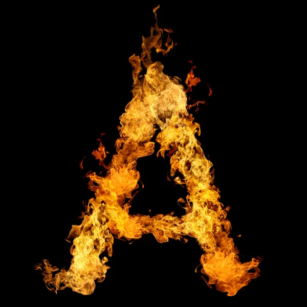 Hořící abeceda — Stock fotografie