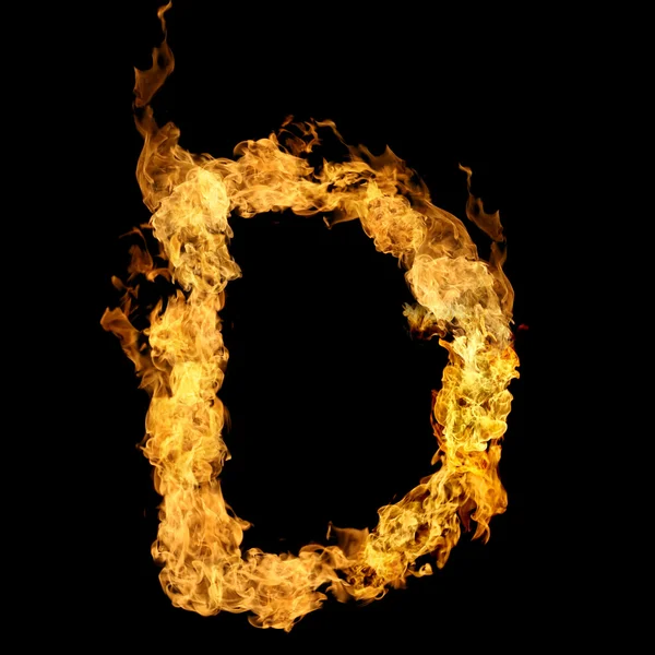 Burning alphabet — Stock Photo, Image