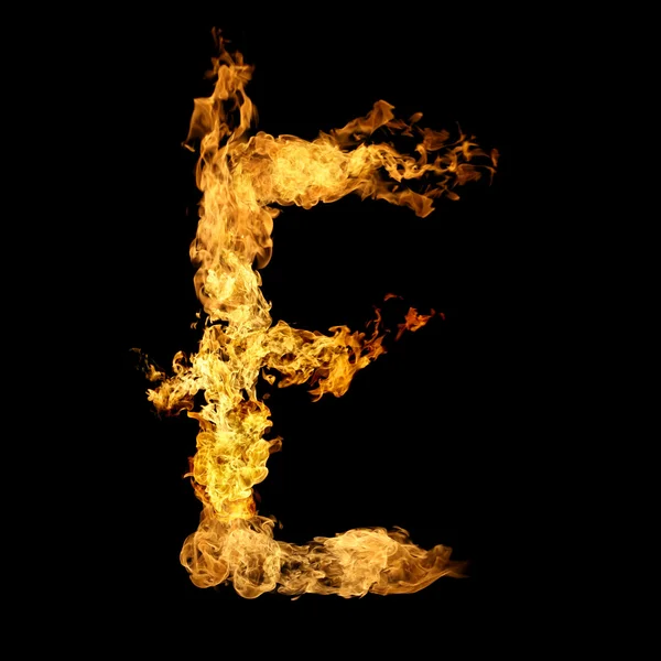 Brandende alfabet — Stockfoto