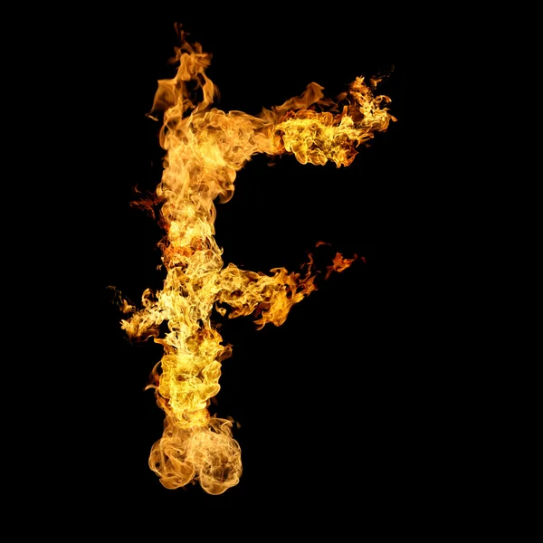 Burning alphabet — Stock Photo, Image