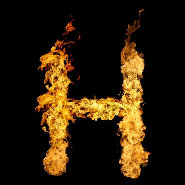 Brandende alfabet — Stockfoto