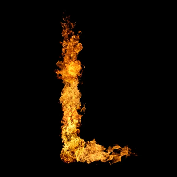 Hořící abeceda — Stock fotografie