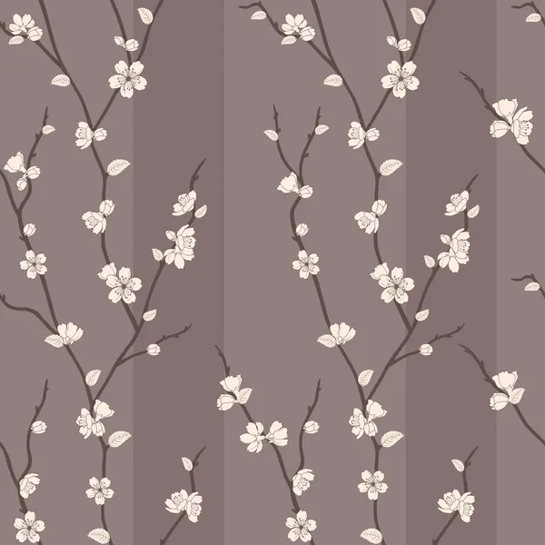 Sakura dalları ile Seamless Modeli — Stok fotoğraf