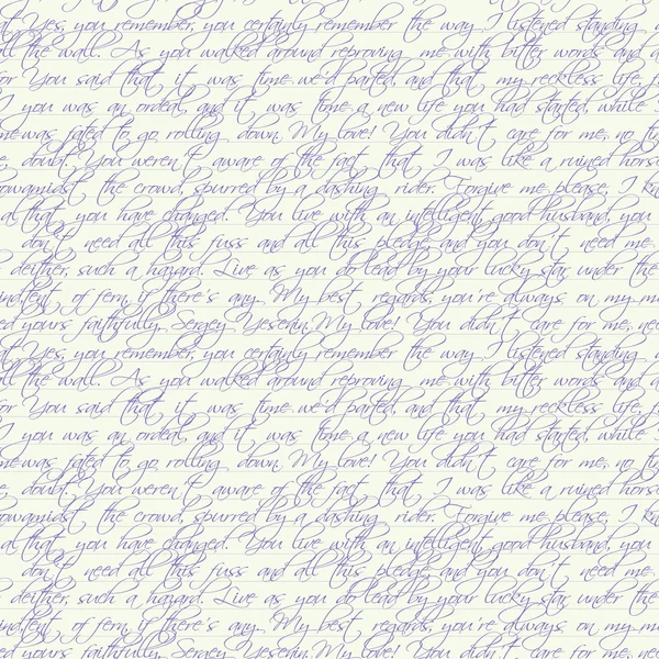 Seamless handwritten text — Stock fotografie
