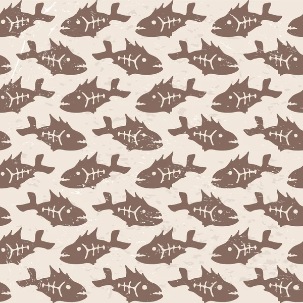 Doodle decorative fish pattern — Stockfoto
