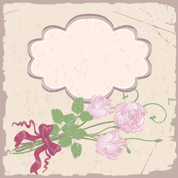 Romantico sfondo vettoriale con rose — Vettoriale Stock