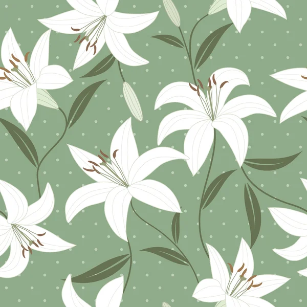 Papier peint sans couture avec des fleurs de lys — Image vectorielle