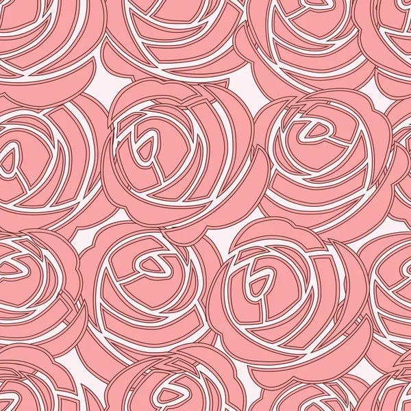Sømløst rosemønster – stockfoto