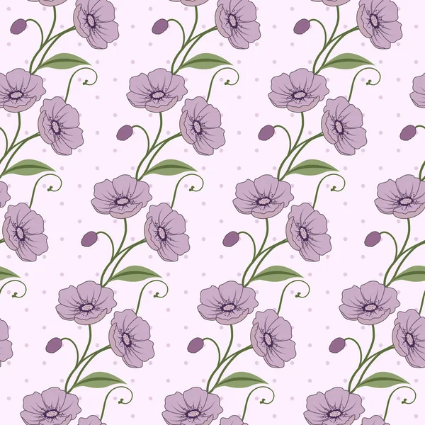 エレガントなシームレス パターンの花を持つ — ストック写真