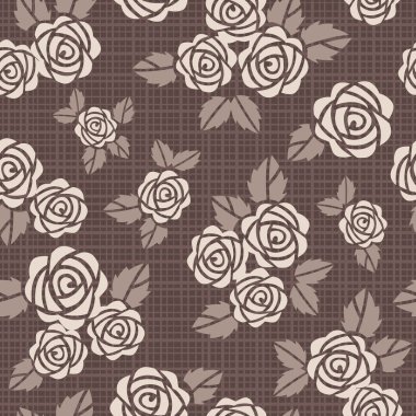 Seamless background with roses clipart