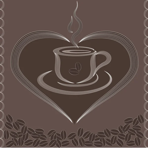 Illustration with cup of offee — Stock Photo, Image