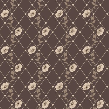 Seamless flower pattern clipart