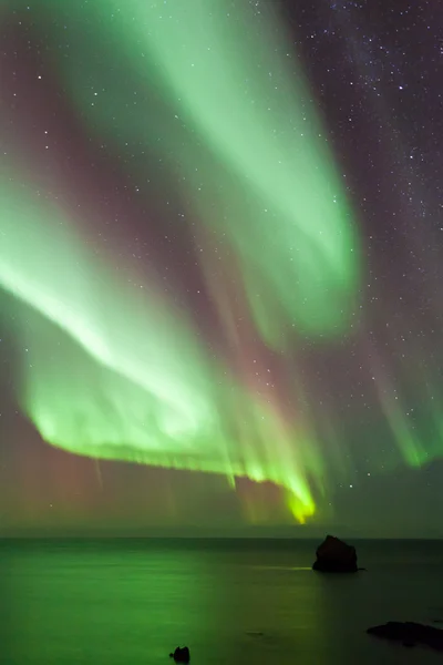 As Luzes do Norte Aurora — Fotografia de Stock
