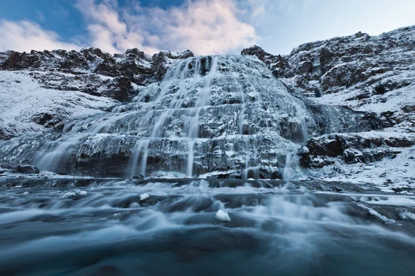 Zimní vodopád — Stock fotografie
