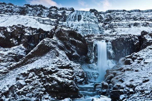 Zimní vodopád — Stock fotografie