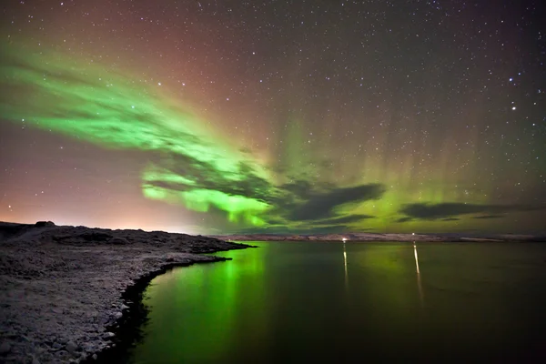 Norrsken aurora Royaltyfria Stockfoton