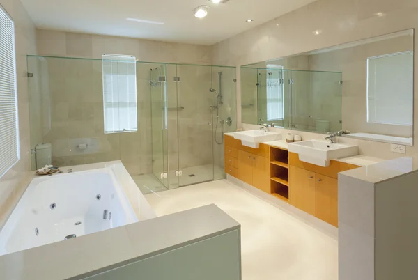 Salle de bain jumelle moderne — Photo